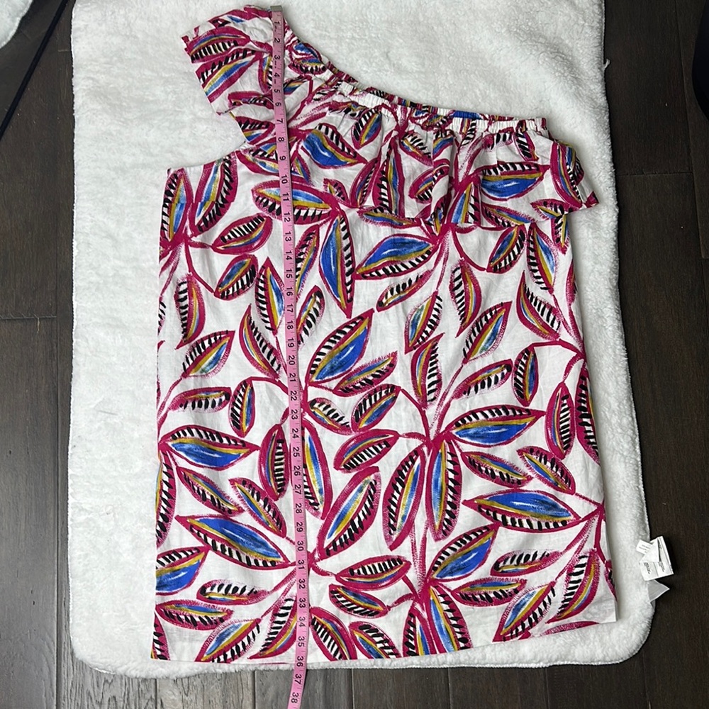 J. Crew NWT-SIZE XL.Multicolor One-Shoulder Top - Picture 10 of 16
